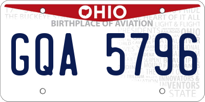 OH license plate GQA5796
