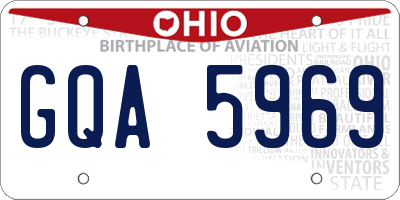 OH license plate GQA5969