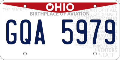 OH license plate GQA5979