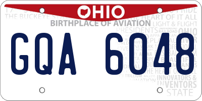 OH license plate GQA6048