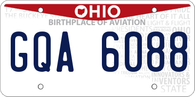 OH license plate GQA6088