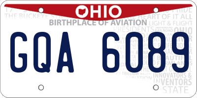 OH license plate GQA6089