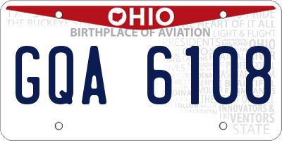 OH license plate GQA6108