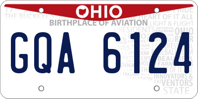 OH license plate GQA6124