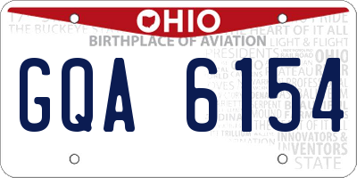 OH license plate GQA6154