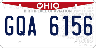 OH license plate GQA6156