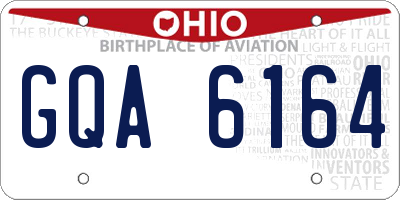 OH license plate GQA6164