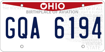 OH license plate GQA6194