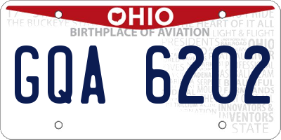 OH license plate GQA6202