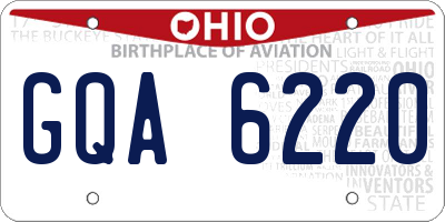 OH license plate GQA6220