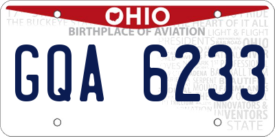 OH license plate GQA6233