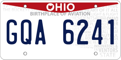 OH license plate GQA6241