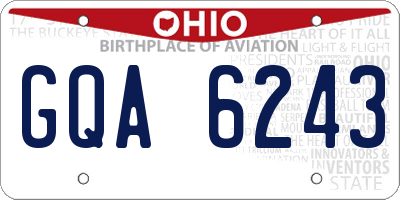OH license plate GQA6243