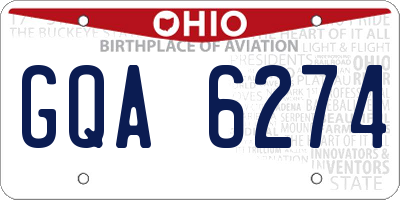 OH license plate GQA6274