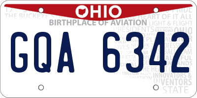 OH license plate GQA6342