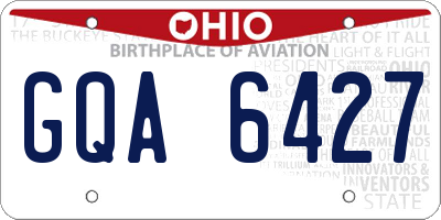 OH license plate GQA6427