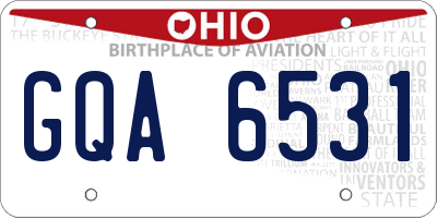 OH license plate GQA6531