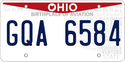 OH license plate GQA6584