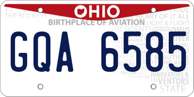 OH license plate GQA6585