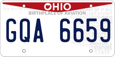 OH license plate GQA6659