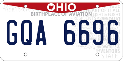 OH license plate GQA6696