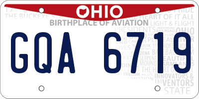 OH license plate GQA6719