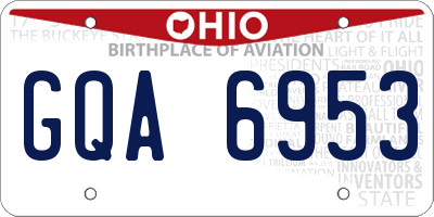 OH license plate GQA6953