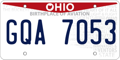 OH license plate GQA7053