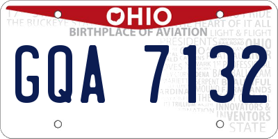 OH license plate GQA7132