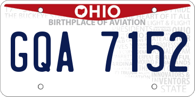OH license plate GQA7152