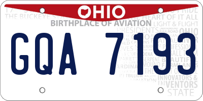 OH license plate GQA7193