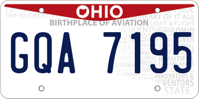 OH license plate GQA7195