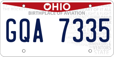 OH license plate GQA7335