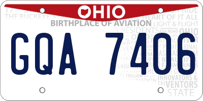 OH license plate GQA7406