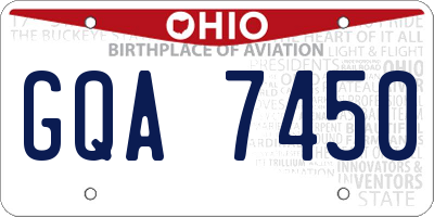 OH license plate GQA7450