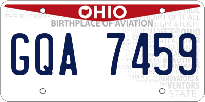 OH license plate GQA7459