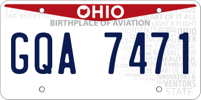 OH license plate GQA7471