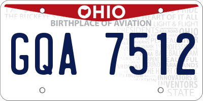 OH license plate GQA7512