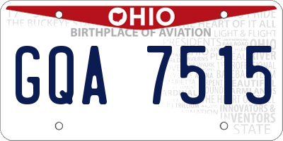 OH license plate GQA7515
