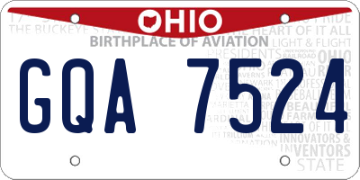 OH license plate GQA7524