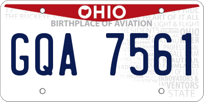 OH license plate GQA7561