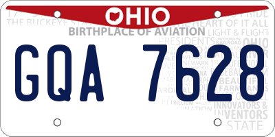 OH license plate GQA7628