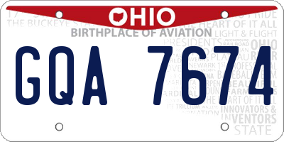 OH license plate GQA7674