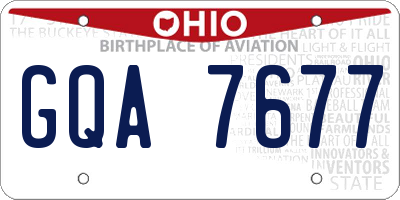 OH license plate GQA7677
