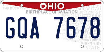 OH license plate GQA7678