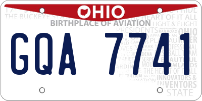 OH license plate GQA7741