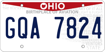 OH license plate GQA7824