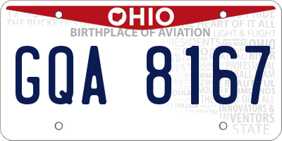 OH license plate GQA8167