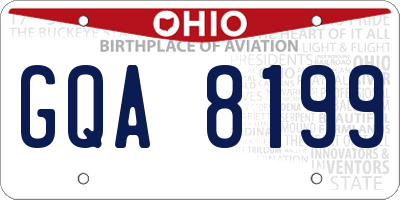 OH license plate GQA8199