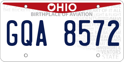 OH license plate GQA8572